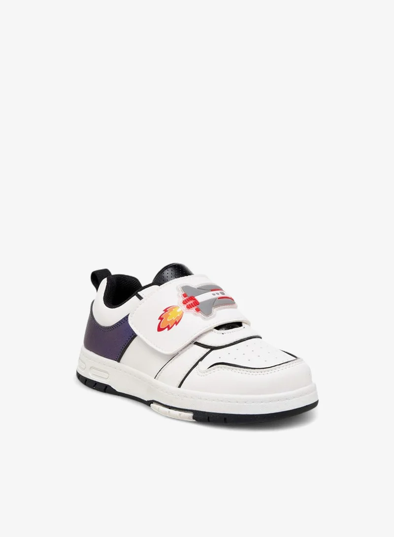 LBL by Shoexpress Boys Rocket Light-Up Sneakers with Hook and Loop Closure