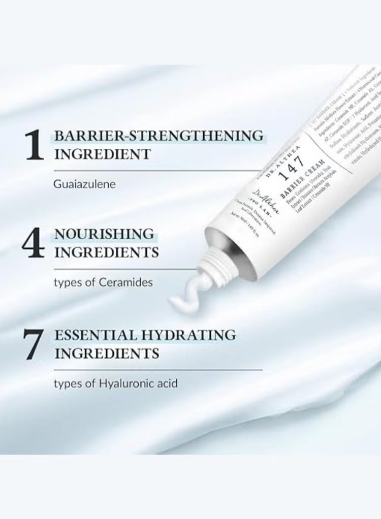 PROLAB Pro lab Dr.Althea 147 Barrier Cream Daily Skin Barrier Repair Care Deep Hydrating with Hyaluronic Acid & Ceramides Korean Vegan Skincare for All Skin Types 1.7 Fl Oz - Image 2