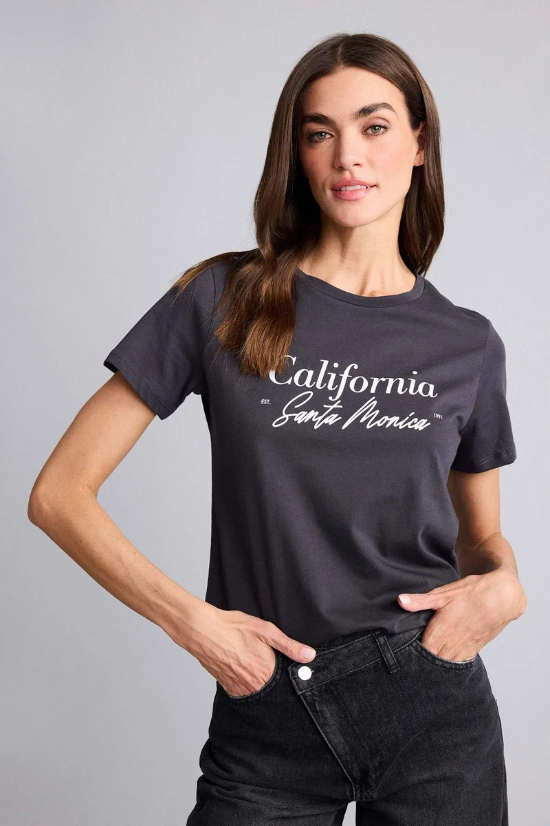 DeFacto Regular Fit Crew Neck Short Sleeve T-Shirt