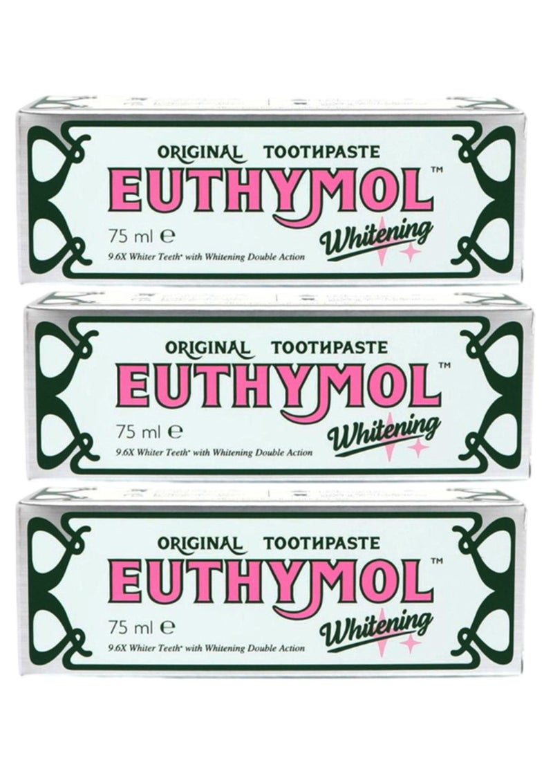 Euthymol Pack Of 3 Euthymol Whitening Toothpaste 75Ml  - Image 1