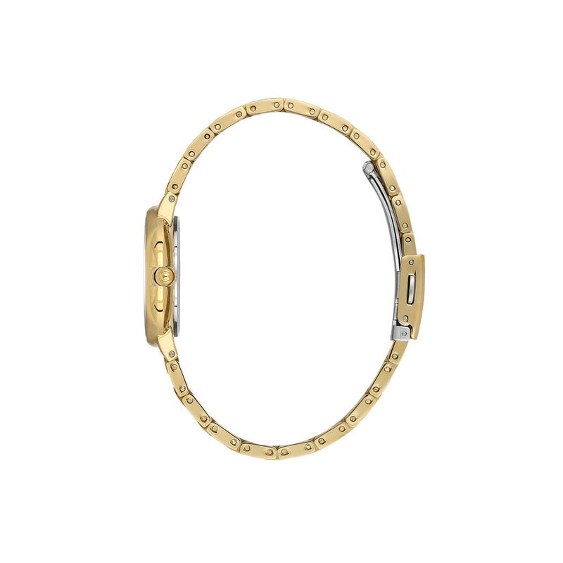 دانيل كلاين ساعة نسائية ستانلس ستيل | هيكل من سبيكة ذهبية | تناظري | قرص دائري ذهبي فاتح بتصميم مشع | حركة كوارتز يابانية | فاخرة | مقاومة للماء حتى عمق 30 مترًا - Image 2