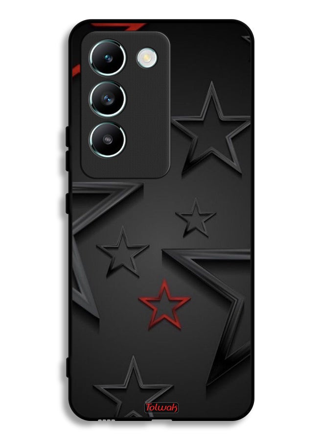 Tolwak غطاء حماية بنقشة نجوم لهاتف Vivo V30 Lite 4G - Image 1