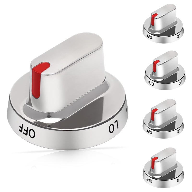 Upgraded 5pcs DG64-00472A / DG64-00347A Stove knobs Compatible with Samsung Gas Range Knobs DG64-00473A,DG64-00347B Stove knob, Replaces FX710bgs, NX58F5500SS, FX510BGS, FX510BGS, NX58F5300SS