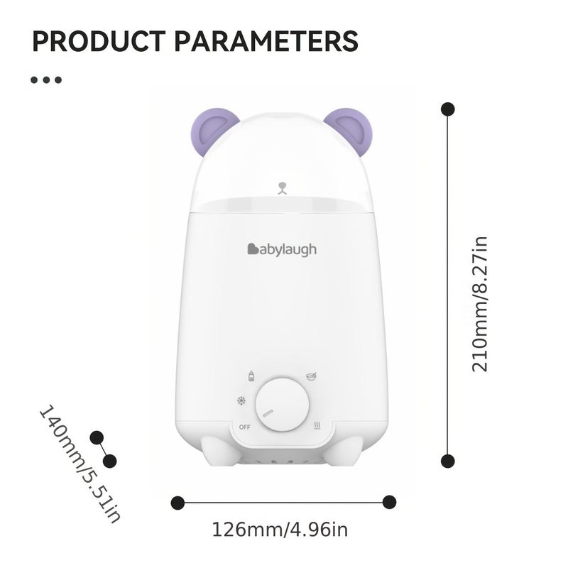 Purple 5 in 1 Fast Bottle Warmer for Breast Milk Formula and Food - Image 2