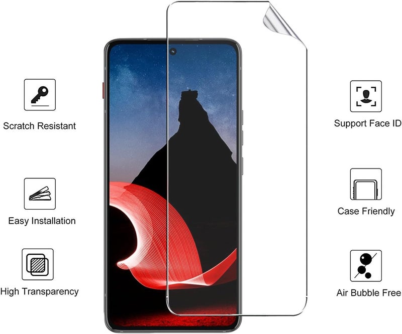 UltiUnison واقي شاشة لجهاز Motorola ThinkPhone [ليس زجاجيًا]، فيلم مرن عالي الوضوح شفاف واقٍ من الخدوش من مادة TPU الناعمة لجهاز Motorola ThinkPhone - Image 3