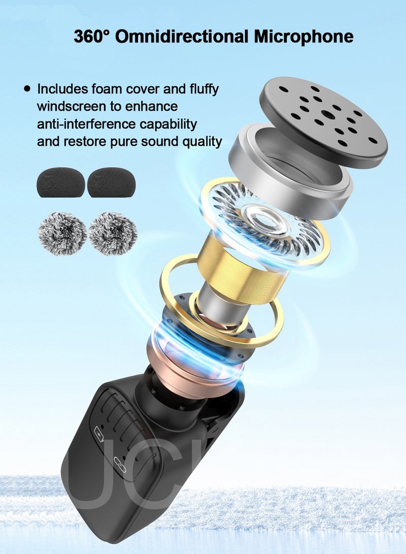 LUCKIER mini Wireless Lavalier Microphone for Android/Tablets/PC with USB C Plug,Noise Reduction,30H Battery Life with Charging Case,AI Voice Changer,Lapel Microphone Wireless for Video Recording Podcast - Image 5