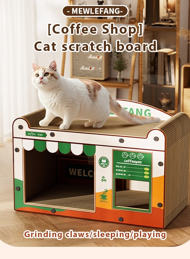 Generic Cat Scratching Board Board Cat Cat Claw Board Cat House Cat Nest Cardboard Cats House for Cats Kittens Scratch Box Board for Cat Scratching Post for Indoor Cats Bed Coffee House Sofa Cat Villa  - Image 1