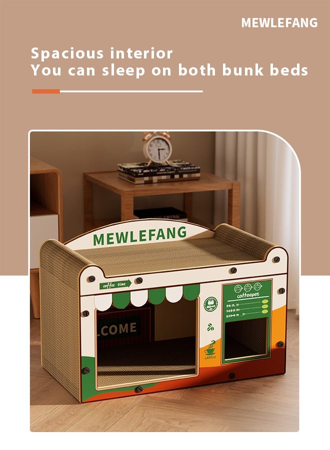 Generic Cat Scratching Board Board Cat Cat Claw Board Cat House Cat Nest Cardboard Cats House for Cats Kittens Scratch Box Board for Cat Scratching Post for Indoor Cats Bed Coffee House Sofa Cat Villa  - Image 4