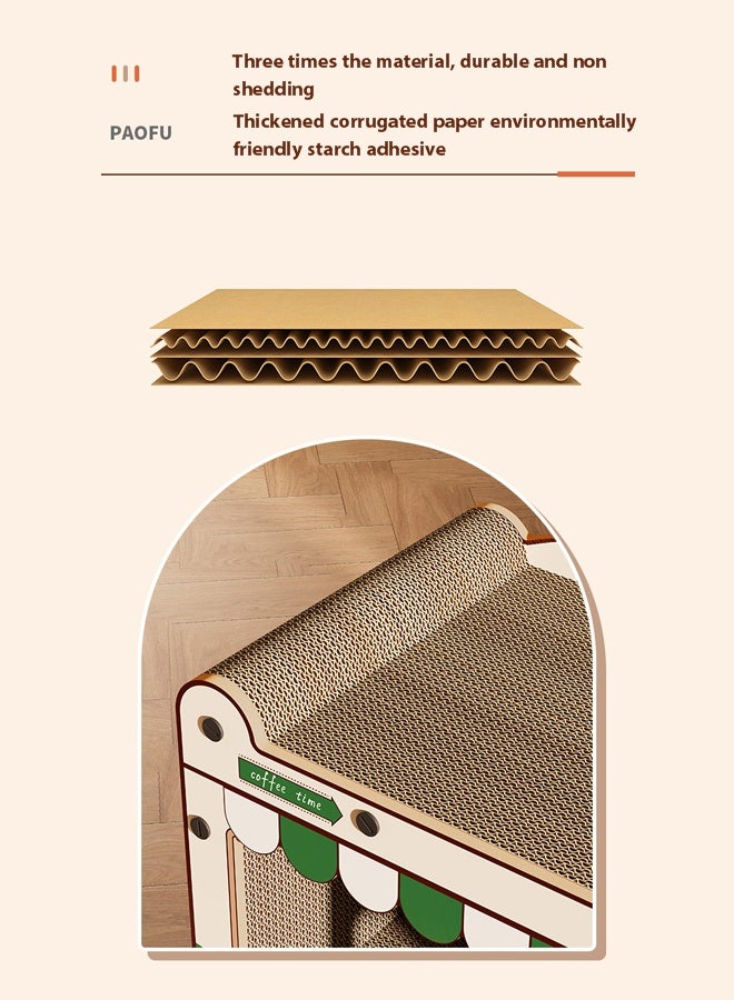 Generic Cat Scratching Board Board Cat Cat Claw Board Cat House Cat Nest Cardboard Cats House for Cats Kittens Scratch Box Board for Cat Scratching Post for Indoor Cats Bed Coffee House Sofa Cat Villa  - Image 5