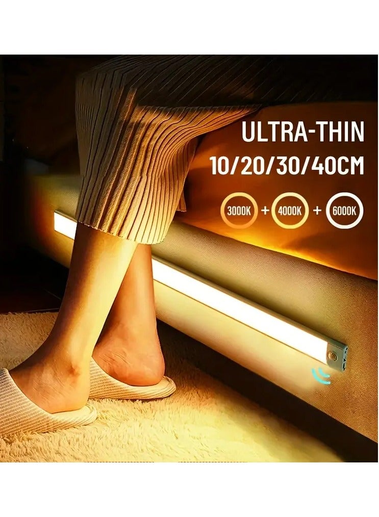 إسكدنيا 1 قطعة سطوع قابلة للشحن قابل للتعديل ثلاثة ألوان خفيفة مستشعر جسم الإنسان ضوء LED رفيع للغاية ذكي جسم الإنسان التعريفي 3 ألوان ضوء عداد الإضاءة المغناطيسي ذاتية اللصق ضوء الليل - Image 2