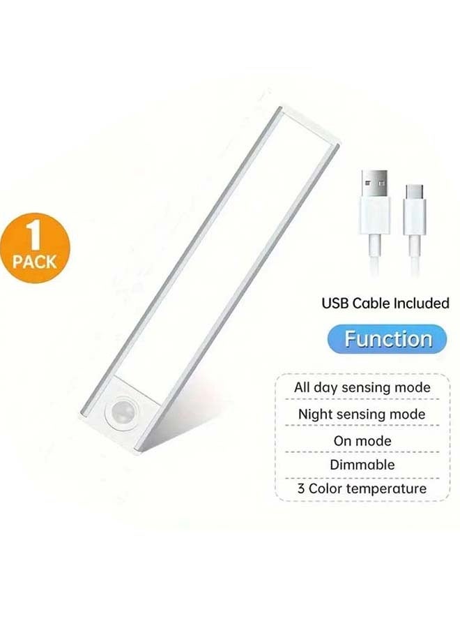 إسكدنيا 1 قطعة سطوع قابلة للشحن قابل للتعديل ثلاثة ألوان خفيفة مستشعر جسم الإنسان ضوء LED رفيع للغاية ذكي جسم الإنسان التعريفي 3 ألوان ضوء عداد الإضاءة المغناطيسي ذاتية اللصق ضوء الليل - Image 1