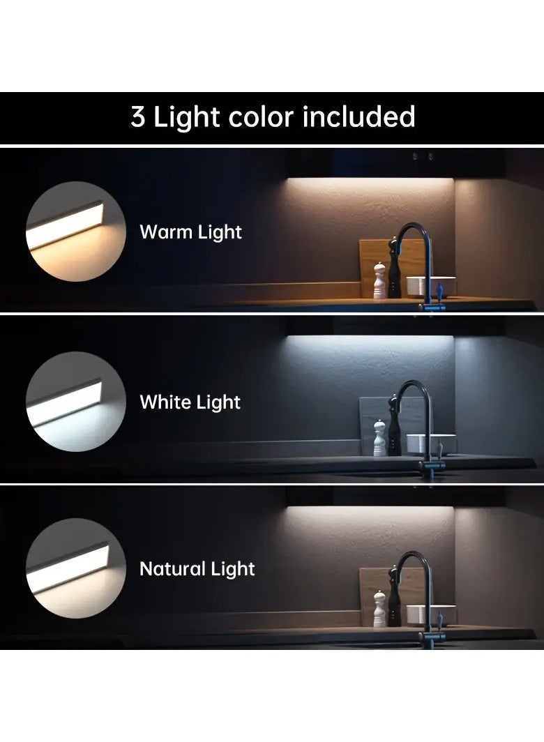 إسكدنيا 1 قطعة سطوع قابلة للشحن قابل للتعديل ثلاثة ألوان خفيفة مستشعر جسم الإنسان ضوء LED رفيع للغاية ذكي جسم الإنسان التعريفي 3 ألوان ضوء عداد الإضاءة المغناطيسي ذاتية اللصق ضوء الليل - Image 5