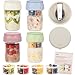 SOLIGT 4 Pack Overnight Oats Containers with Lids, Folding Spoons and Divided Compartments for Fruit & Nuts, Small - Image 2