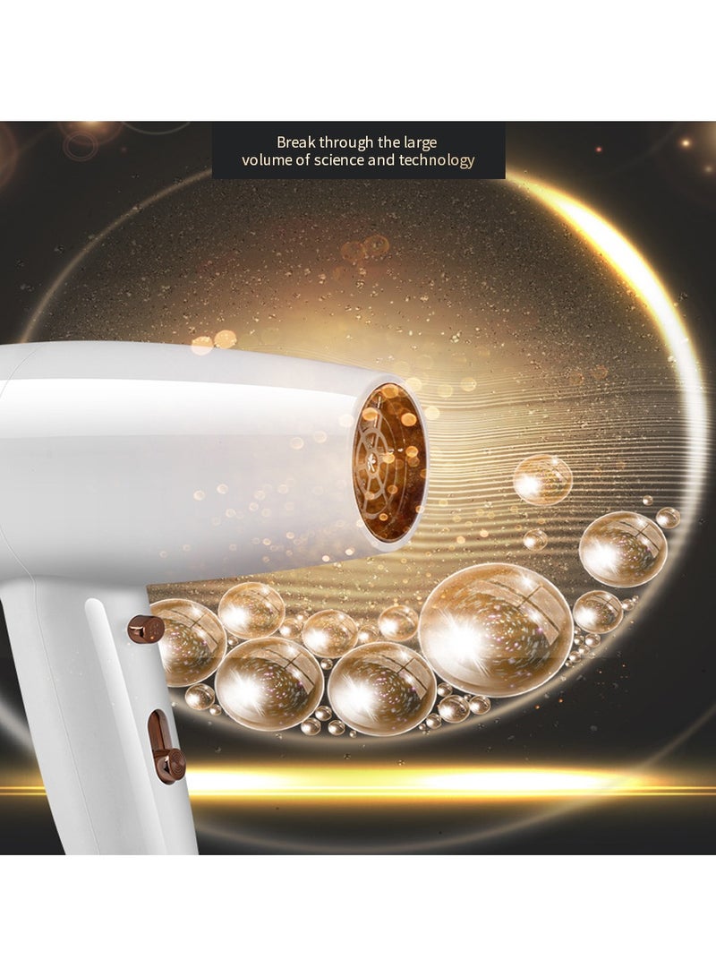 مجفف شعر مثبت على الحائط للفنادق والحمامات المنزلية، 3 سرعات، أبيض - Image 3