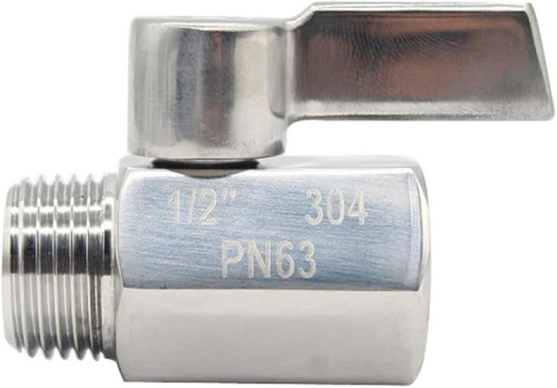 1 4 Inch BSP 304 Stainless Steel Ball Valve Female Male Thread For Water Oil Acid - Image 5