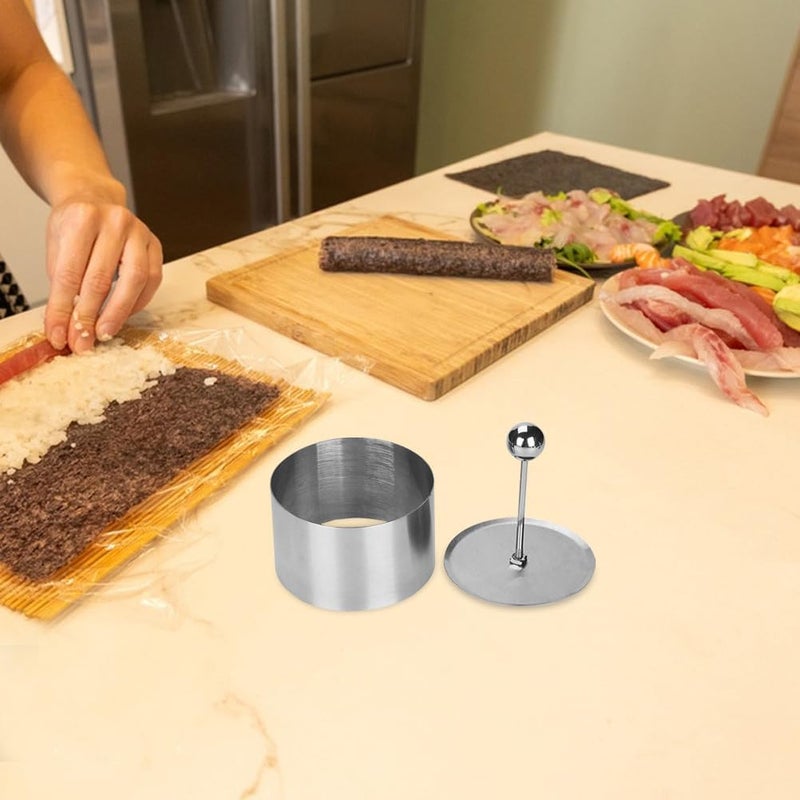 PRETYZOOM Stainless Steel Onigiri Mold - Ideal for Rice Balls, Sushi, Diy Tiramisu & More! A Must - Have Home Kitchen Gadget (size S) - Image 4