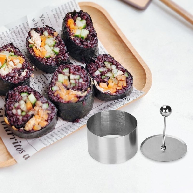 PRETYZOOM Stainless Steel Onigiri Mold - Ideal for Rice Balls, Sushi, Diy Tiramisu & More! A Must - Have Home Kitchen Gadget (size S) - Image 2
