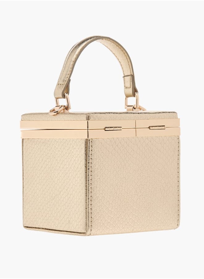 Flora Bella By Shoexpress Women Textured Crossbody Bag with Detachable Strap and Clasp Closure  - Image 3