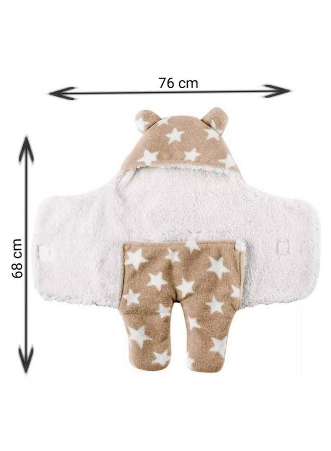 Brandonn Fleece Single Sleeping Bag For Babies (Beige). - Image 5