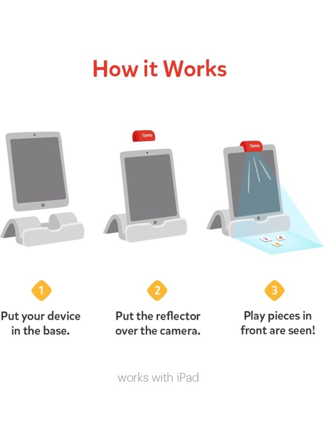 أوسمو مجموعة Osmo Genius للمبتدئين للأطفال من عمر 6 إلى 10 سنوات | 7 ألعاب تعليمية | متوافقة مع iPad | نظام تعليمي STEM | قاعدة متضمنة (7 ألعاب لجهاز iPad) - Image 2