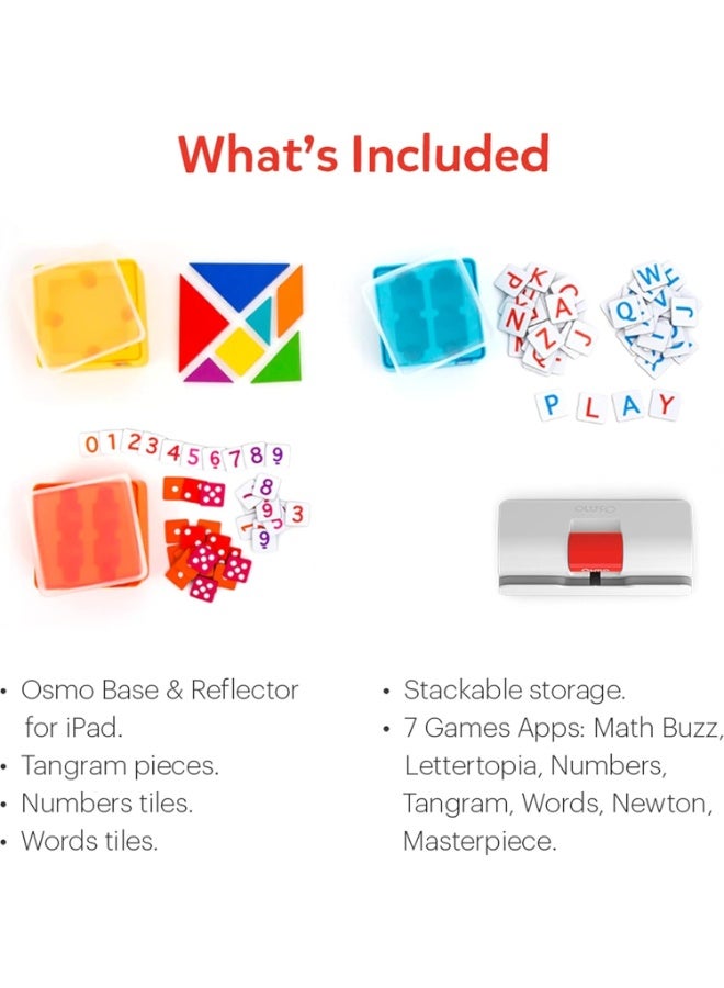 أوسمو مجموعة Osmo Genius للمبتدئين للأطفال من عمر 6 إلى 10 سنوات | 7 ألعاب تعليمية | متوافقة مع iPad | نظام تعليمي STEM | قاعدة متضمنة (7 ألعاب لجهاز iPad) - Image 5