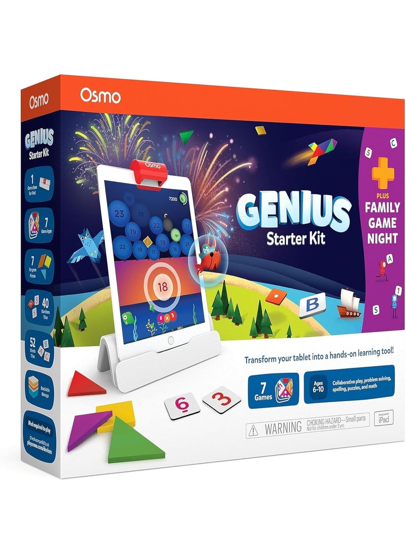 أوسمو مجموعة Osmo Genius للمبتدئين للأطفال من عمر 6 إلى 10 سنوات | 7 ألعاب تعليمية | متوافقة مع iPad | نظام تعليمي STEM | قاعدة متضمنة (7 ألعاب لجهاز iPad) - Image 4