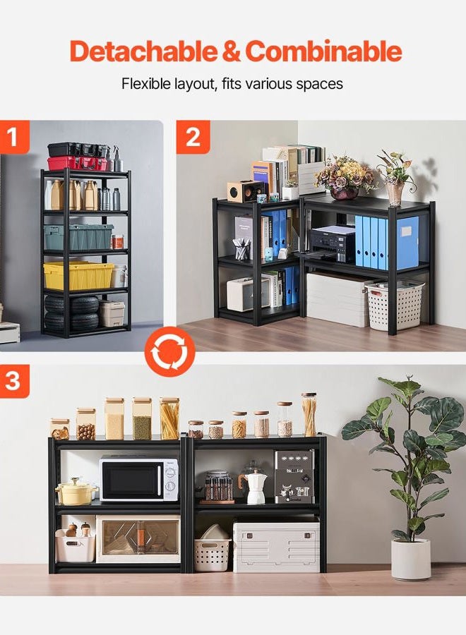 VEVOR 2000LB Storage Shelving Unit Basement Shelving Heavy Duty Adjustable Metal Workshop Shelving Unit 5 Tier 406.4 x 812.8 x 1600.2 mm Heavy Duty Shelving for Kitchen Workshop Basement Warehouse - Image 5