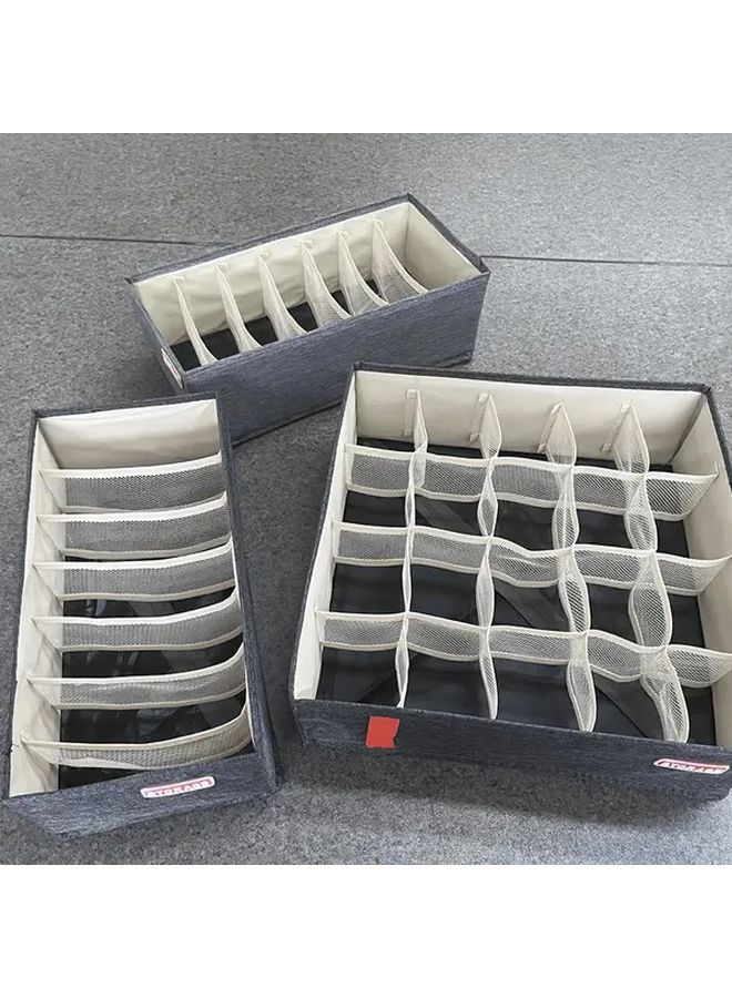 Foldable Underwear Organizer With 20 Grids For Socks Bras Storage Durable Mesh Fabric - Image 4