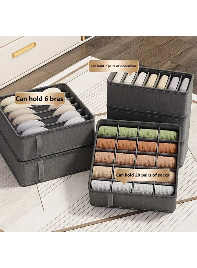 Foldable Underwear Organizer With 20 Grids For Socks Bras Storage Durable Mesh Fabric - Image 5