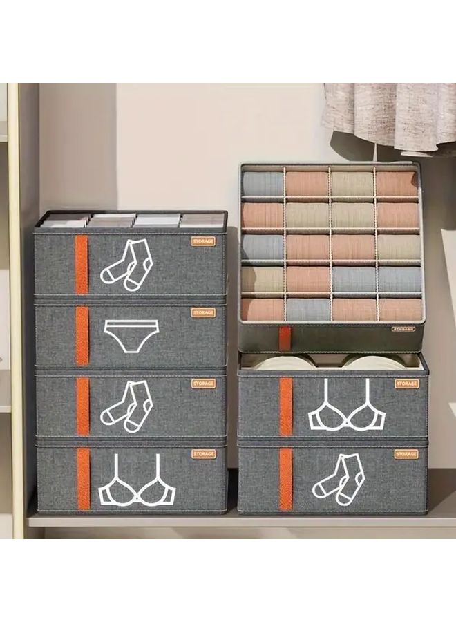 Foldable Underwear Organizer With 20 Grids For Socks Bras Storage Durable Mesh Fabric - Image 1