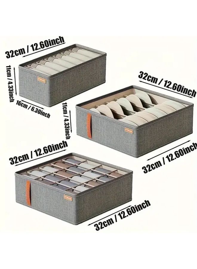 Foldable Underwear Organizer With 20 Grids For Socks Bras Storage Durable Mesh Fabric - Image 3