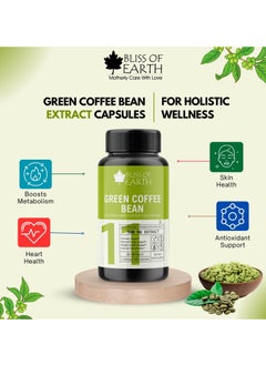 BLISS OF EARTH Green Coffee Extract Capsules & Maca Root Extract Supplement Capsules 500mg 60 Veg Capsules For Pre Workout Energy Stamina & Endurance  - Image 2