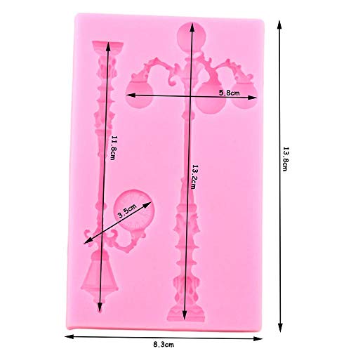 Seedomes Vintage Street Lamp Silicone Mold for DIY Cupcake Cake Topper Decoration Fondant Mold Gum Paste Desserts Pudding Jelly Shots Soap Mould Crystal Chocolate Candy Handmade Ice Cream Ice Cube - Image 2