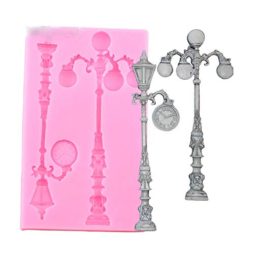 Seedomes Vintage Street Lamp Silicone Mold for DIY Cupcake Cake Topper Decoration Fondant Mold Gum Paste Desserts Pudding Jelly Shots Soap Mould Crystal Chocolate Candy Handmade Ice Cream Ice Cube - Image 4
