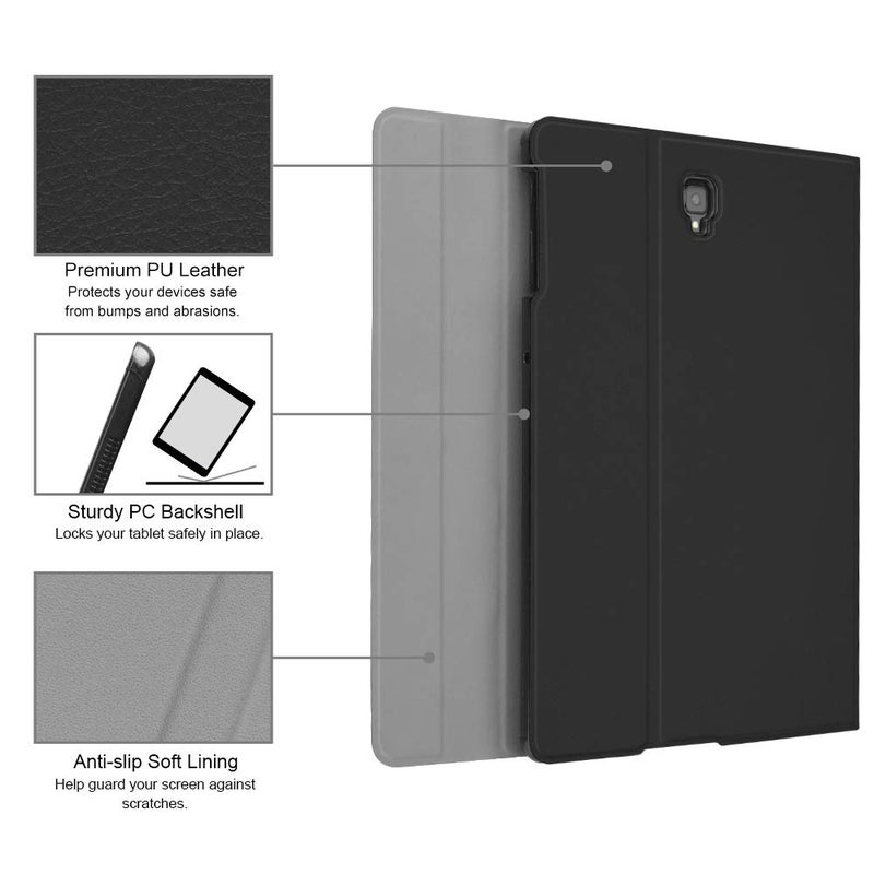 FINTIE Keyboard Case for Samsung Galaxy Tab S4 10.5 2018 Model SM-T830/T835/T837, Slim Shell Lightweight Stand Cover with Detachable Wireless Bluetooth Keyboard, Black - Image 4