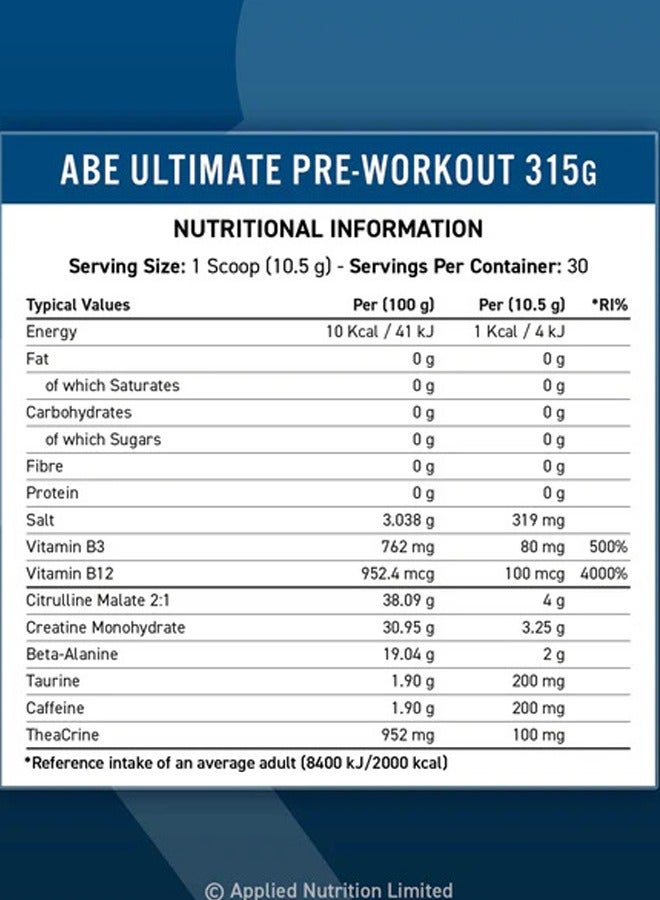 Applied Nutrition ABE Pre Workout - Fruit Punch - (30 serving) - Image 3