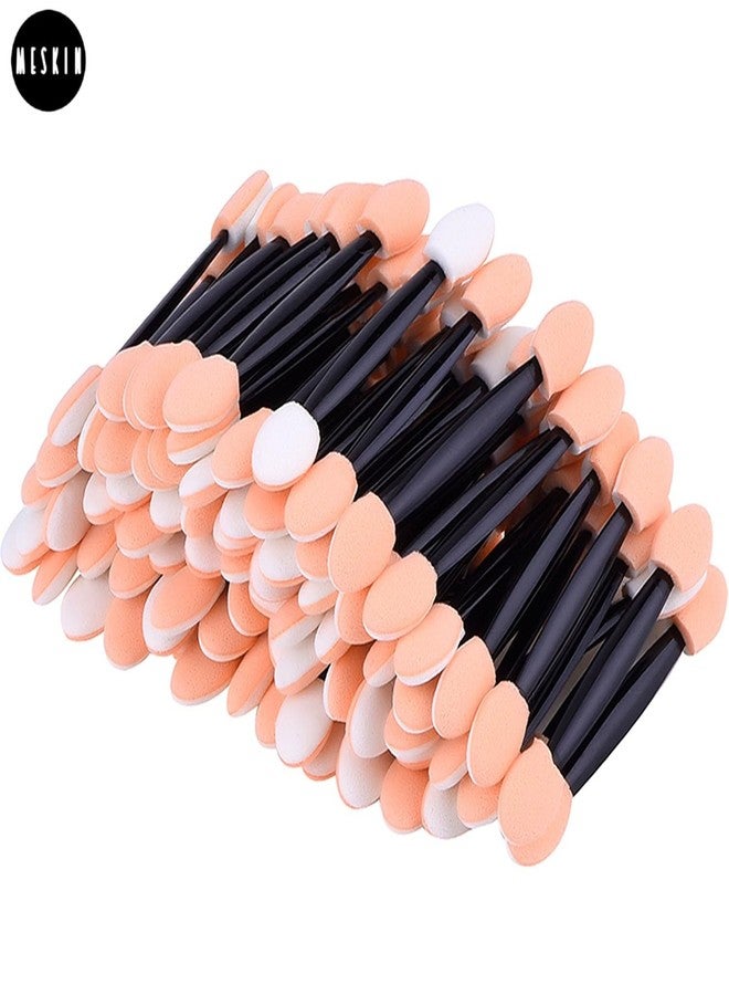 MESKIN 60-Pack Disposable Double-Sided Oval Eyeshadow Applicators - Sponge Brush for Eye Makeup (Set of 60) - Image 3