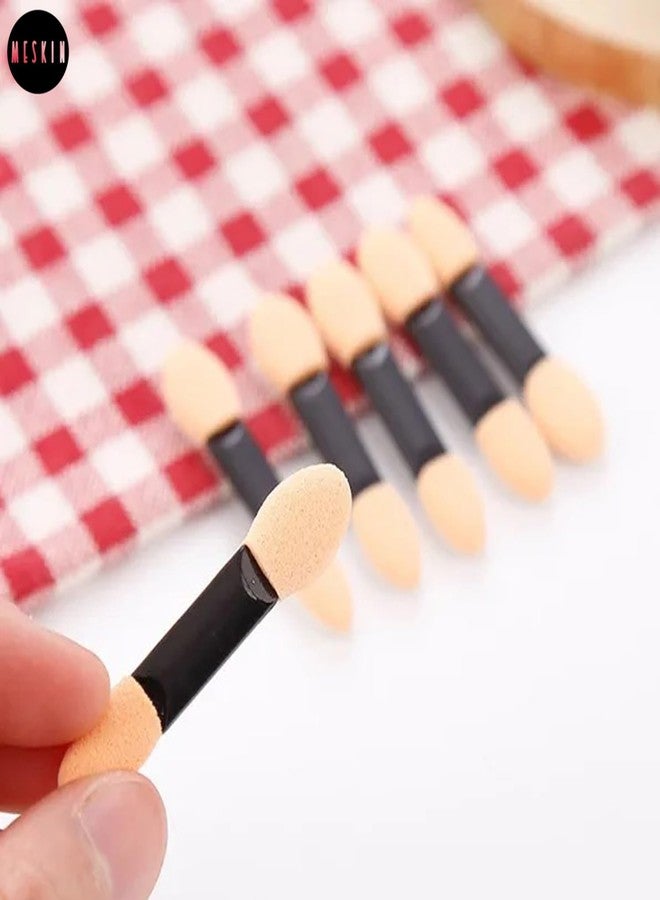 MESKIN 60-Pack Disposable Double-Sided Oval Eyeshadow Applicators - Sponge Brush for Eye Makeup (Set of 60) - Image 5