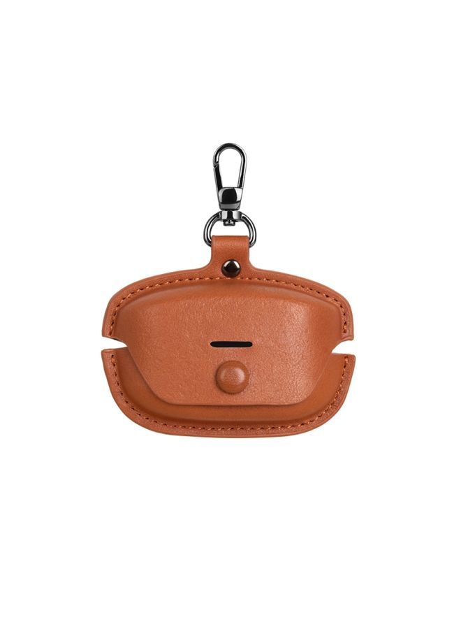 Case Cover For Sony WF-1000XM4 Leather TWS Earphone Protective Case with Hook Light Brown
