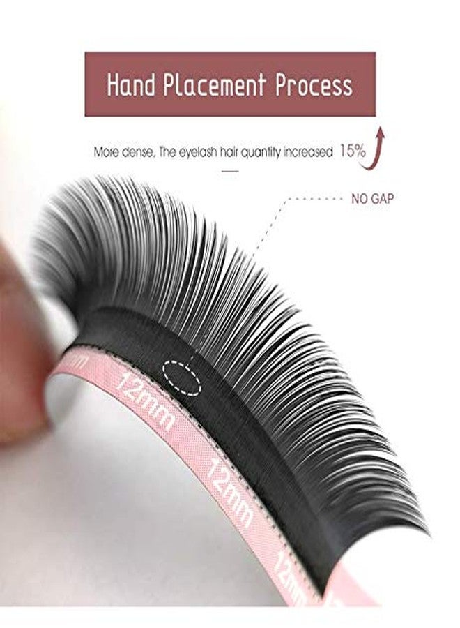 Qeelasee 0.07 Thickness CC Curl 8mm Volume Mink Eyelash Extensions Silk Individual Lash Extensions Semi-permanent Pure Korean Silk lashes Soft Application for Professional Salon Use - Image 2