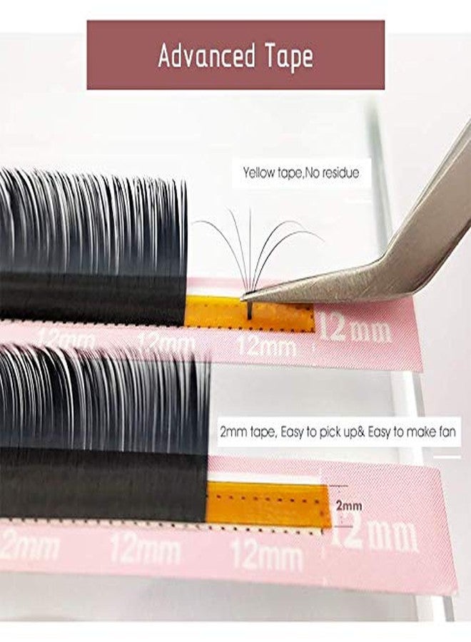 Qeelasee 0.07 Thickness CC Curl 8mm Volume Mink Eyelash Extensions Silk Individual Lash Extensions Semi-permanent Pure Korean Silk lashes Soft Application for Professional Salon Use - Image 3
