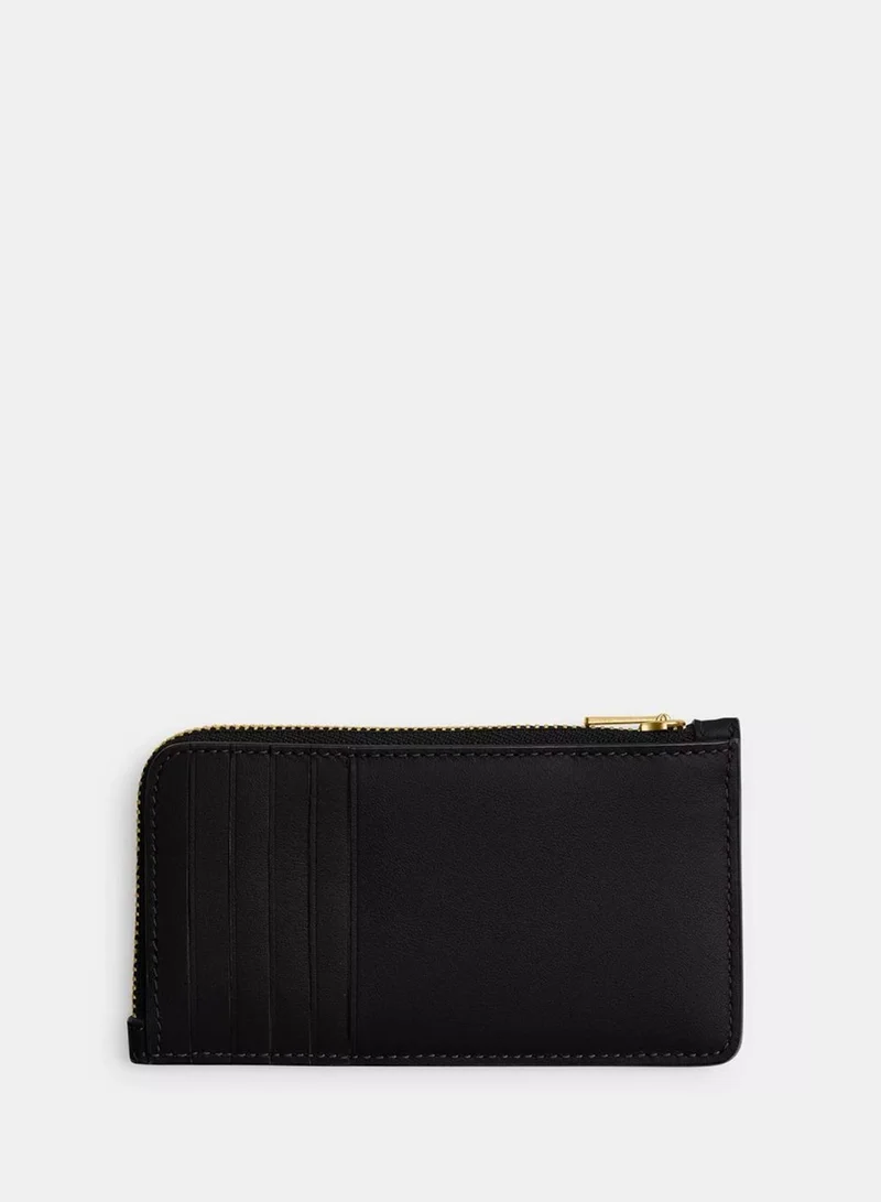 COACH Logo Zip Around Card Holder