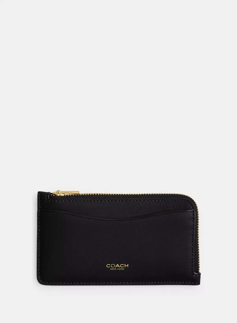 COACH Logo Zip Around Card Holder