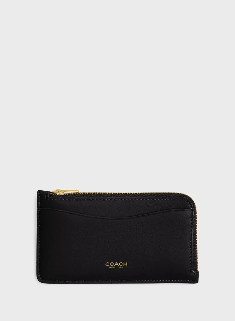 COACH New York Zip Card Case in Calf Leather
