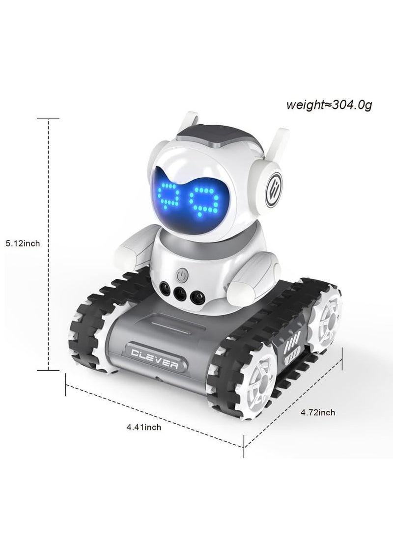 Robot Toy- Rechargeable RC Kids Robots Emo Robot with Lights Music Intercom and Programming Functions