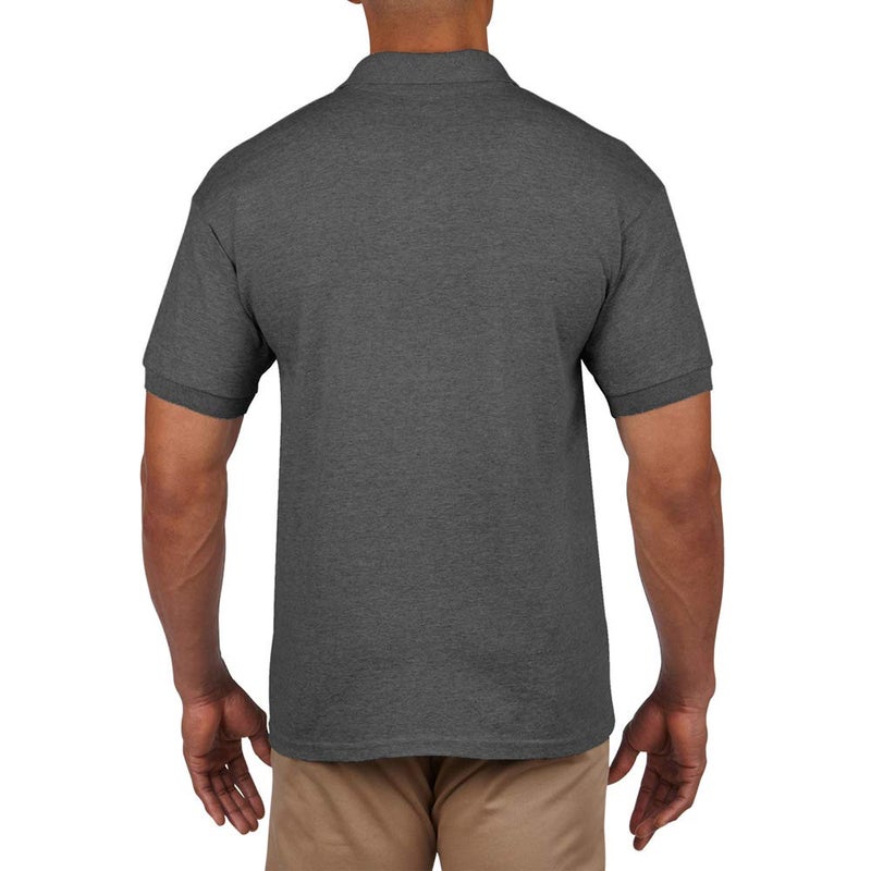 Gildan Mens Ultra Cotton Pique Polo Shirt (M) (Dark Heather) - Image 3