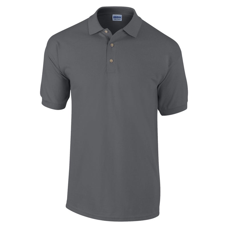 Gildan Mens Ultra Cotton Pique Polo Shirt (M) (Dark Heather) - Image 1
