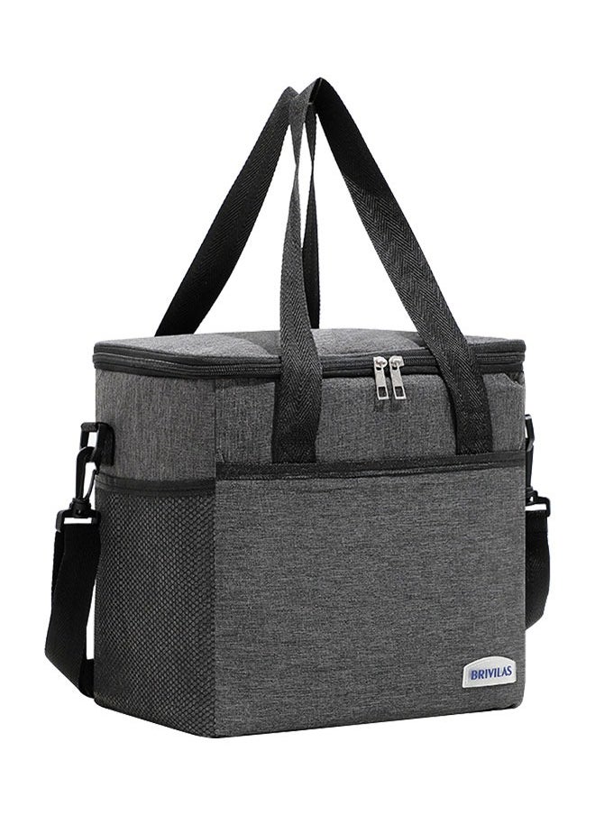 HAWAWA Insulated Lunch Bag for Women and Men 15L Reusable Lunch Box for Office Picnic Hiking Beach Leakproof Cooler Tote Bag Organizer with Adjustable Shoulder Strap for Adults Gray  - Image 1