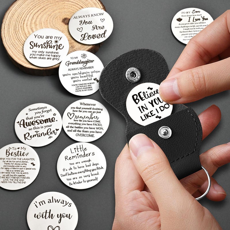 CINDYHE Pocket Hug Token keychain Gifts for Men Women Him Her Dad Mom Son Daughter Brothers Sisters Teacher Boy Girl Friends (Believe in you like i do) - Image 5