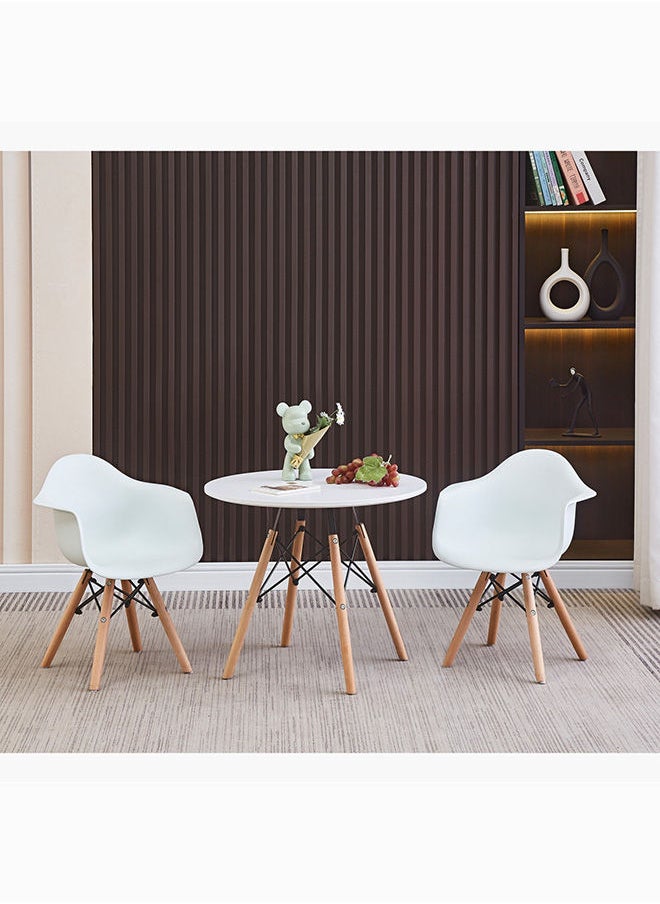 Home Box طاولة فانيلا مستديرة للأطفال بمقعدين 60 × 50 × 60 سم  - Image 4